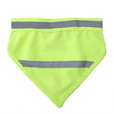 Image of TOPINCN 2Pcs/Set Pet Bandanas Safety Reflective Strip Night Collar Medium &amp; Small Dogs Puppy Triangle Scarf Bib Neckerchief(L Fluorescent Orange)