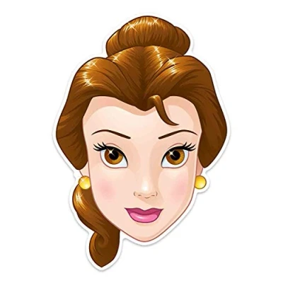 Image of STAR CUTOUTS SM330 Belle Fun Face Mask for Children Birthdays, Fans &amp; Beauty Beast Parties Talking Point, Multicolour,25 x 5 25 cm