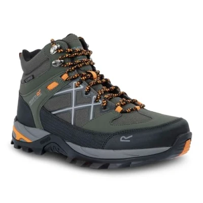 Image of Regatta Men&#039;s Waterproof Samaris Iii Walking Boots Dark Khaki Fox, Size: UK 10