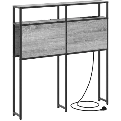 Image of Storage Headboard Grey sonoma 90 cm Engineered wood Vidaxl
