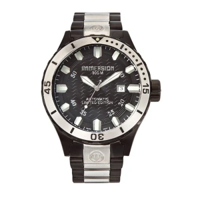 Image of Immersion IM8201 Gents Watch Automatic Analogue Black Dial Steel Strap/Grey