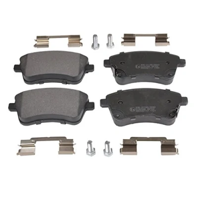 Image of 581011PA00 Brake pad set BLUE PRINT ADG042117 Front Axle with acoustic wear warning fastening material attachment KIA: Venga