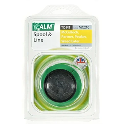 Image of Trimmer Spool and Line for McCulloch Trim Mac 210, Poulan TE450, Weedeater Twist N Edge, Ultratrim XT35, XT55, XT300 (2003 Onwards Fitted with a Green Spool)..