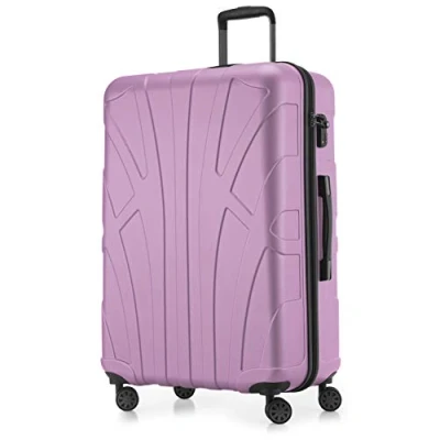 Image of SUITLINE Hardshell Suitcase, Travel Luggage, TSA, 76 cm, Approx. 96 liters, 100% ABS mat, Lilac