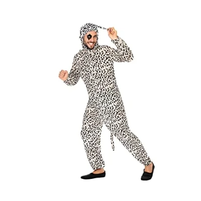 Image of Atosa 55933 Costume Dalmatian Dog Man XL Black Carnival, Men, Checkered
