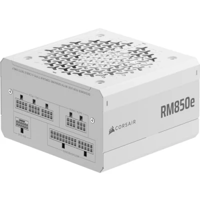 Image of CORSAIR RM850e (2025) Fully Modular Low Noise ATX Power Supply with 12V 2x6 Cable 3.1 &amp; PCIe 5.1 Compliant, Cybenetics Gold Efficiency, 105C Rated Capacitors, Modern Standby Mode White