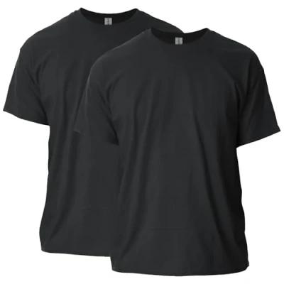 Image of Gildan Unisex&#039;s Ultra Cotton T Shirt, Style G2000, Multipack, Black (2 Pack), XXL (Pack of 2)