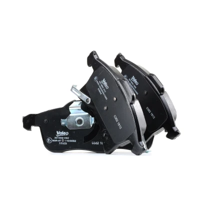 Image of 93176429, 93179707, 93186713, 93189698, 93192578 Brake pad set VALEO 301860 FIRST Front Axle incl. wear warning contact with anti squeak plate