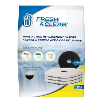 Image of Catit Design Fresh and Clear Replacement Filters for Cat Water Fountain (Pack of 3)