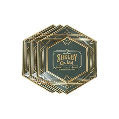 Image of Smiffys Peaky Blinders Tableware, Party Plates x8 27cm Diameter, Officially Licensed Fancy Dress, Adult Dress Up Goods