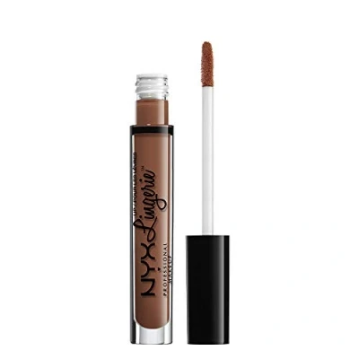 Image of NYX Professional Makeup Lip Lingerie Liquid Lipstick, Creamy and Matte Finish, Long Lasting, Vegan Formula, Shade: Teddy