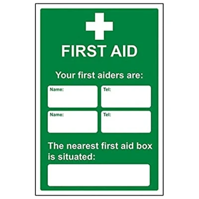 Image of V Safety Eco Friendly First Aid General Aid/First Aiders/Location 300 X 400mm