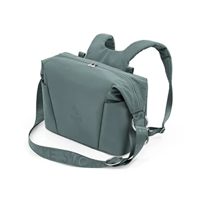 Image of Stokke Xplory X Changing Bag, Cool Teal Doubles As Shoulder Bag or Backpack Includes Foldable Mat &amp; Pouch UPF 50+, Water Repellent, Easy to Clean