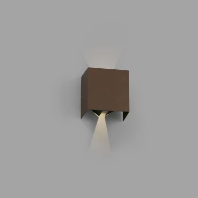 Image of Olan Outdoor LED Up Down Wall Lamp Rust Brown 6W 3000K IP54