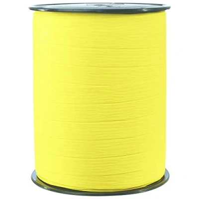 Image of Clairefontaine Ref 601515C Matt Counter Ribbon Roll (Single Reel) 10mm x 250m Length Roll, 11.1 8.4cm Spool Suitable for Gift Wrapping &amp; Crafting Lemon Yellow