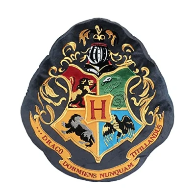 Image of Nemesis Now Harry Potter Hogwarts Crest Cushion, Black, 40cm