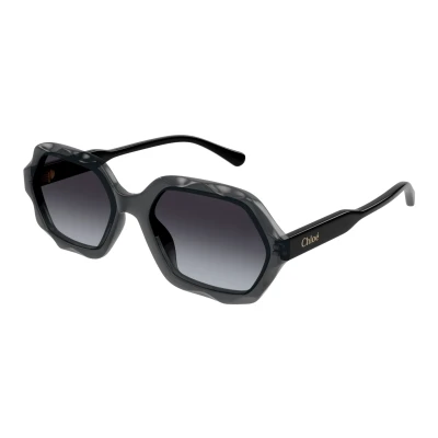 Image of CHLOÉ Sunglasses, Women&#039;s, Size: 60, Grey/black