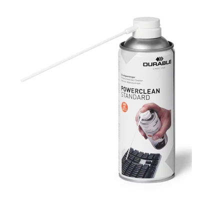 Image of Durable POWERCLEAN Strong HFC Free Compressed Air Duster, Electronics Safe PC and Keyboard Canned Cleaner, Condensed Spray Can, 400ml