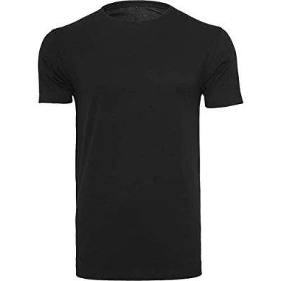 Image of Build Your Brand Men&#039;s Light T Shirt Round Neck Shirt, mens, BY005 00007 0060, black, XXL