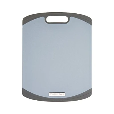 Image of MasterClass Chopping Board, Anti Slip and Non Slip, Reversible Polypropylene Medium 28 x 36 cm, Grey/Black