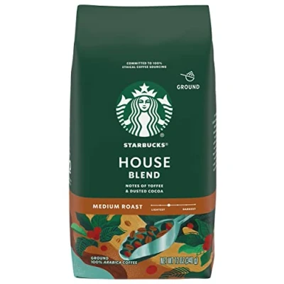 Image of Starbucks Decaf Ground Coffee House Blend Medium Roast 340 g