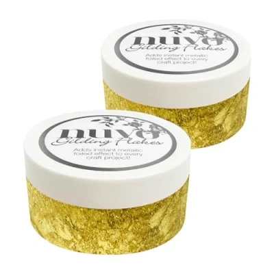 Image of NUVO Gilding Flakes Set (200ml Each) (Radiant Gold, Pack of 2)