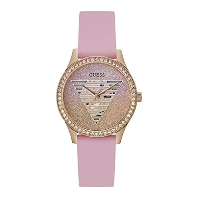 Image of Guess LADY IDOL Watch, Women&#039;s, Size: One Size, Pink