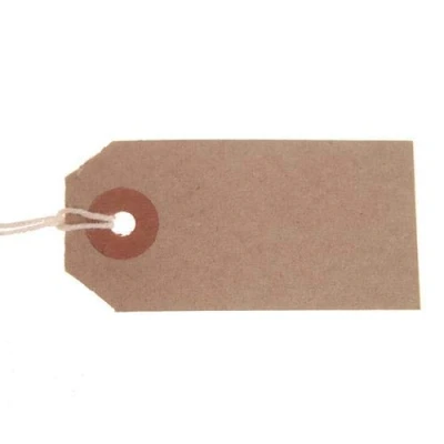 Image of Valuex Reinforced Strung Tag 108 x 54mm Buff, Pack of 1000 T257782