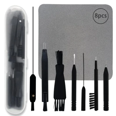 Image of 8Pcs Hearing Amplifier Cleaning Brushes,Hearing Aid Brushes Wire for Cleaning, Kits Design with Brush and Cleaner Sound Tubes,Hearing Kit