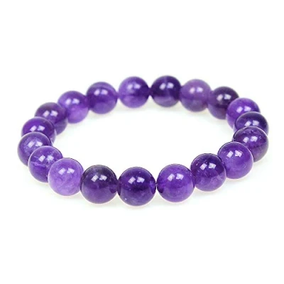 Image of MJDCB 10mm Natural Amethyst Beads Bracelet Healing Crystals Bracelets