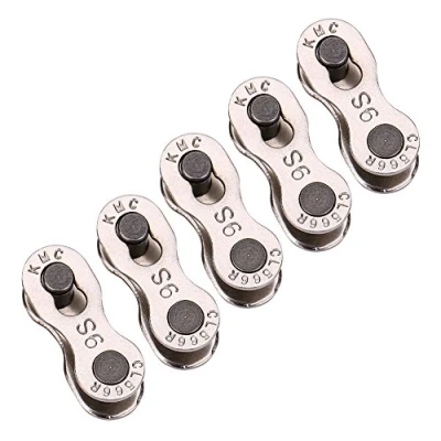 Image of 5 Pairs Bicycle Missing Chain Link, Reusable Silver Steel Bike Master Link Magnetic Quick Release heavy duty for 8/9/10 speed (9 speed)