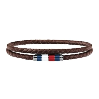 Image of Tommy Hilfiger 2790055 Men&#039;s Rope Bracelet Stainless steel, 19 cm, leather