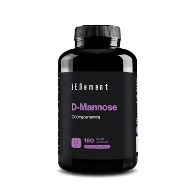 Image of D Mannose, 180 Capsules, Max Strength 2000mg per Serving 100% Natural Premium Mannose Supplement Contributes to Healthy Urinary Tract &amp; Bladder Zenement