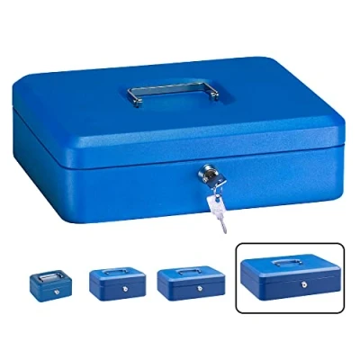Image of Arregui Elegant Box with Tray (Steel), Blue, C9245