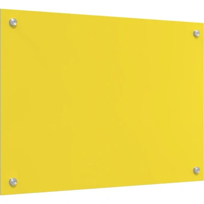 Image of vidaxl Kitchen Backsplash Yellow Tempered Glass, 70x50x0.6 cm, Rectangular Heat Resistant Splashback for Contemporary Home/Chef Kitchens