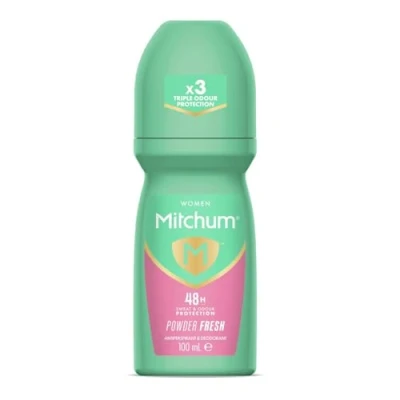 Image of Mitchum Women 48HR Protection Roll On Deodorant &amp; Antiperspirant (100ml) Powder Fresh, Dermatologist Tested