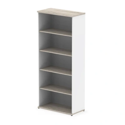 Image of Impulse 2000mm Bookcase Grey Oak and White
