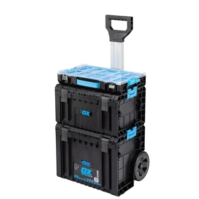 Image of OX Tools TOOLTREK Trade Tool Storage System on Wheels with Handle 3 Piece