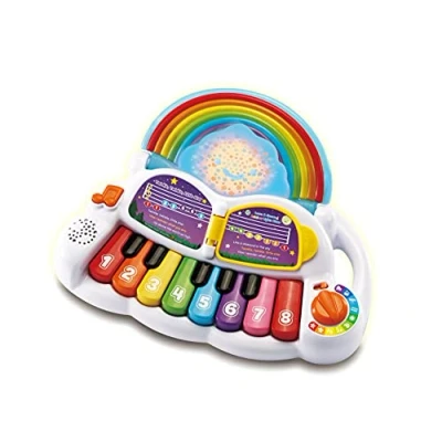 Image of LeapFrog Learn &amp; Groove Rainbow Lights Piano, Baby Musical Toy with Sounds, Colours and Numbers, English French Learning Games, Educational Toys Music, Ages 6, 7, 8, 9 Months +