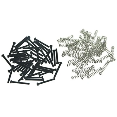 Image of KAISH 50pcs Metric Thread Humbucker Pickup Height Screws Guitar with Springs for Epiphone SG Import Pickups Black