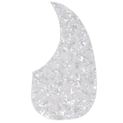 Image of Musiclily Oversize Teardrop Acoustic Guitar Self adhesive Pickguard for Martin D28 Style guitar,White Pearl