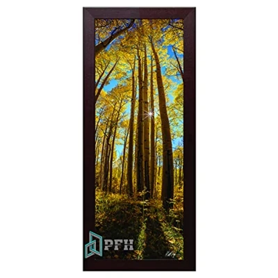 Image of Photo Frames Mahogany 100cm x 25cm Modern Flat Style Wood Picture Poster Frame Front Acrylic Glass
