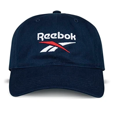 Image of Reebok Unisex&#039;s Casual Relaxed Logo Cap with Adjustable Strap for Men and Women (One Size Fits Most) Baseball, Vector Navy