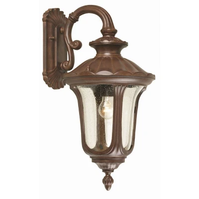 Image of Chicago 1 Light Outdoor Medium Wall Lantern Rusty Bronze Patina IP44, E27