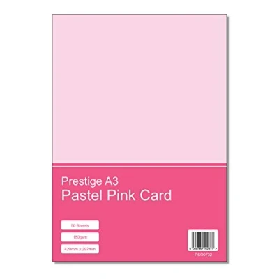 Image of Prestige A3 Pink 180gsm Craft Card x 50 Sheets per Pack