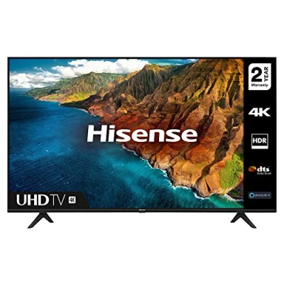 Image of HISENSE 43AE7000FTUK 43 inch 4K UHD HDR Smart TV with Freeview play, and Alexa Built in (2020 series) [Amazon Exclusive], Black