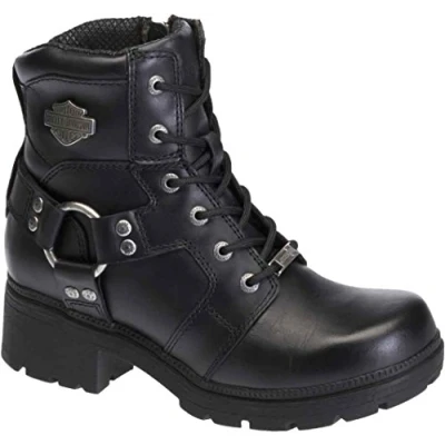 Image of Jocelyn Full Grain Leather Women&#039;s Short Harness Boots