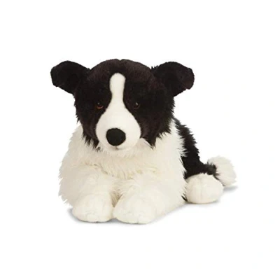 Image of Living Nature Giant Border Collie, Realistic Soft Cuddly Dog Toy, Naturli Eco Friendly Plush, 60cm