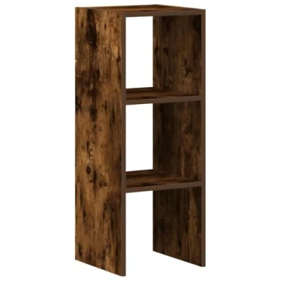 Image of vidaXL stackable bookcase 30x30x80 cm smoked oak engineered wood
