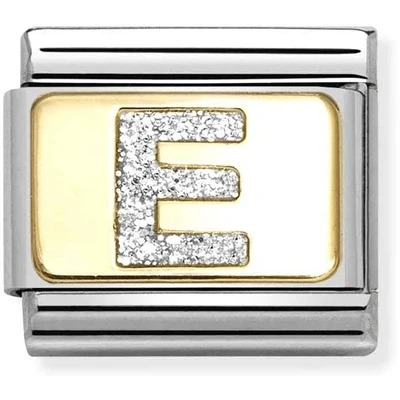 Image of Nomination Gold Glitter E Charm